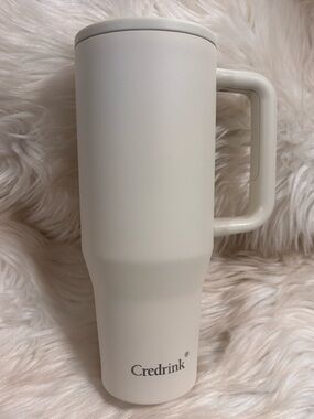 Credrink 40oz Stainless Steel Insulated Tumbler with Handle and Straw